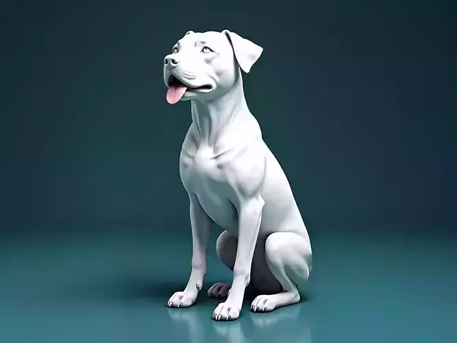 female pitbull 3D print model female pitbull 3D print model