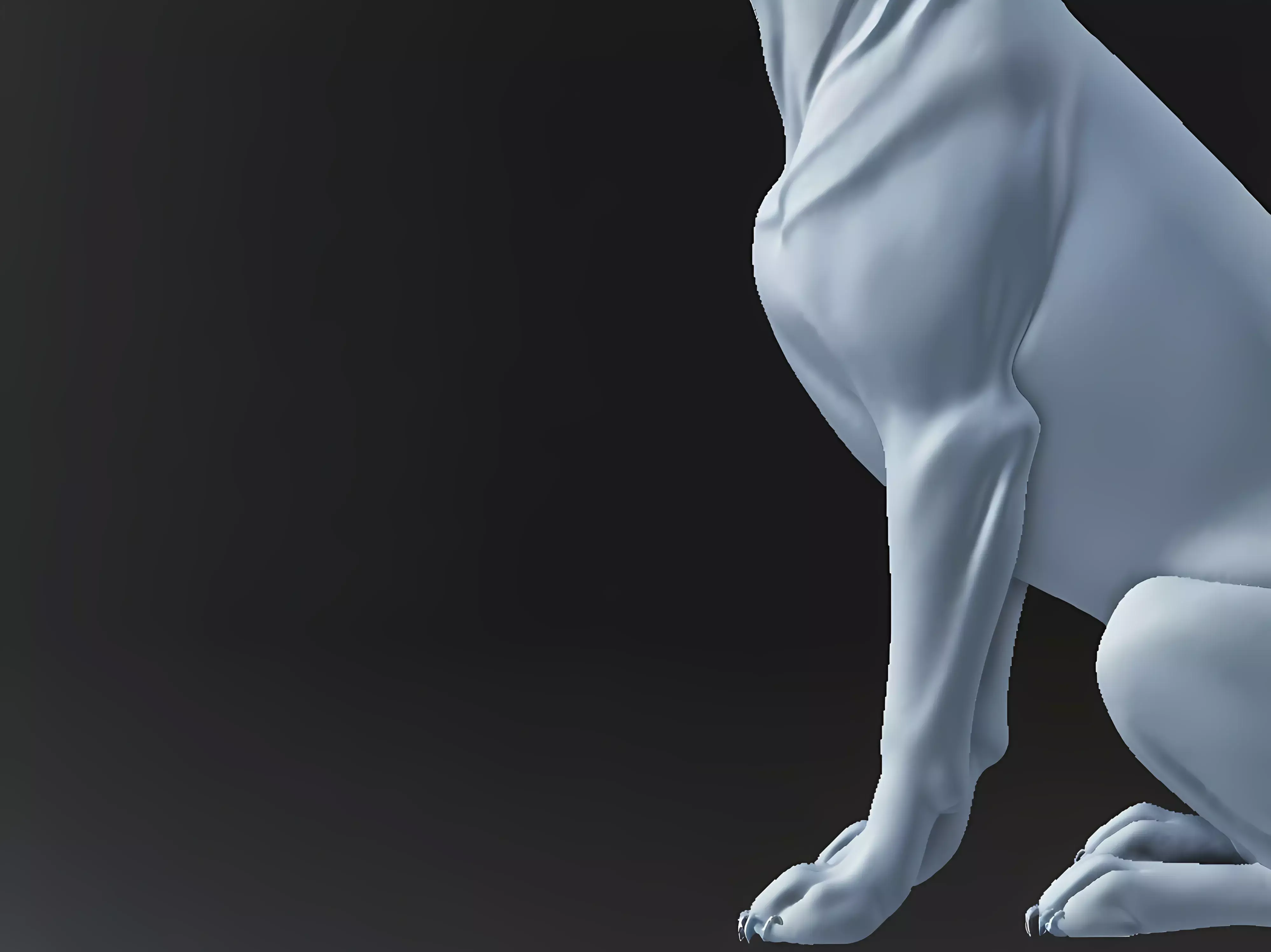 female pitbull 3D print model_7