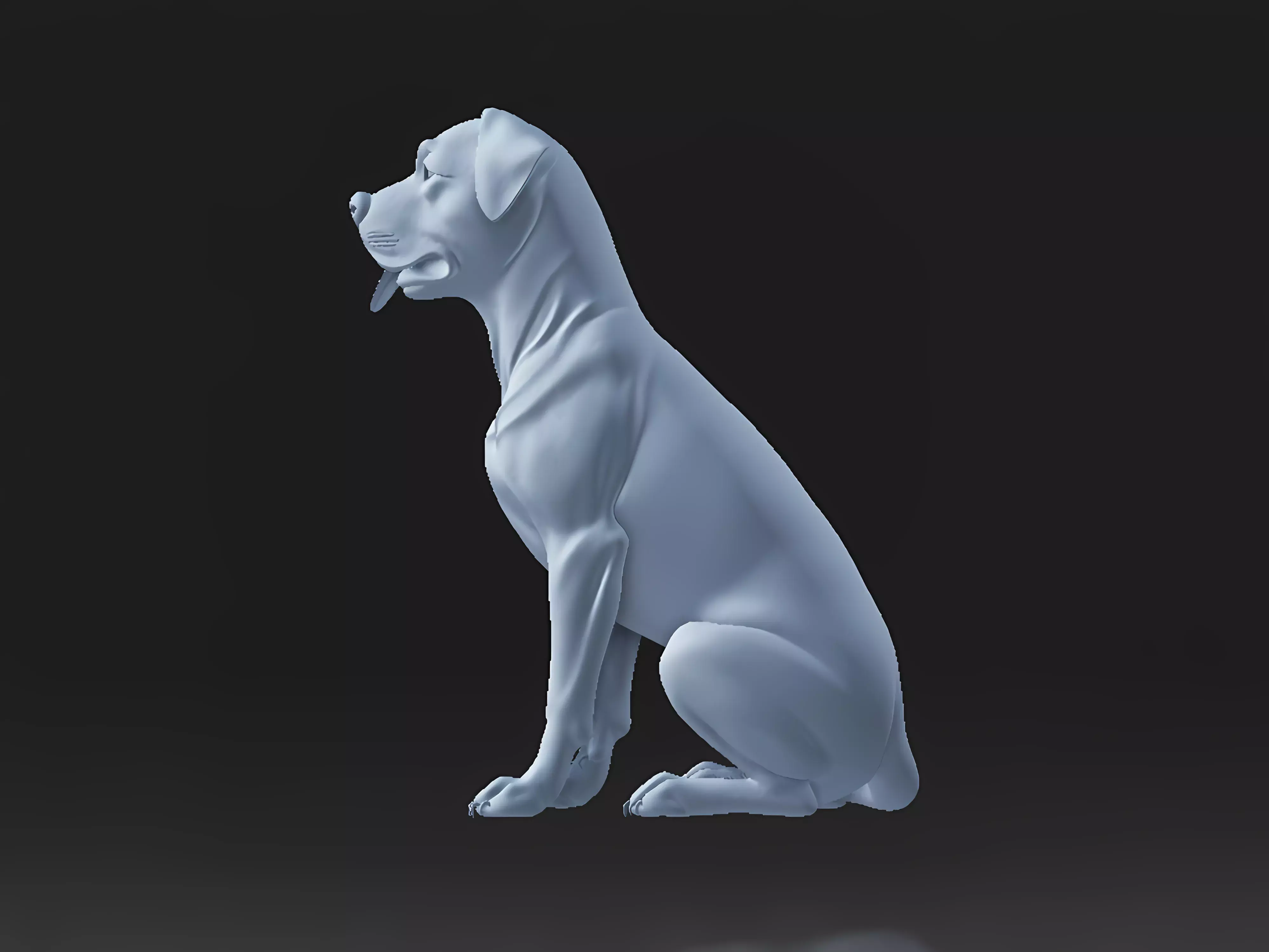 female pitbull 3D print model_5