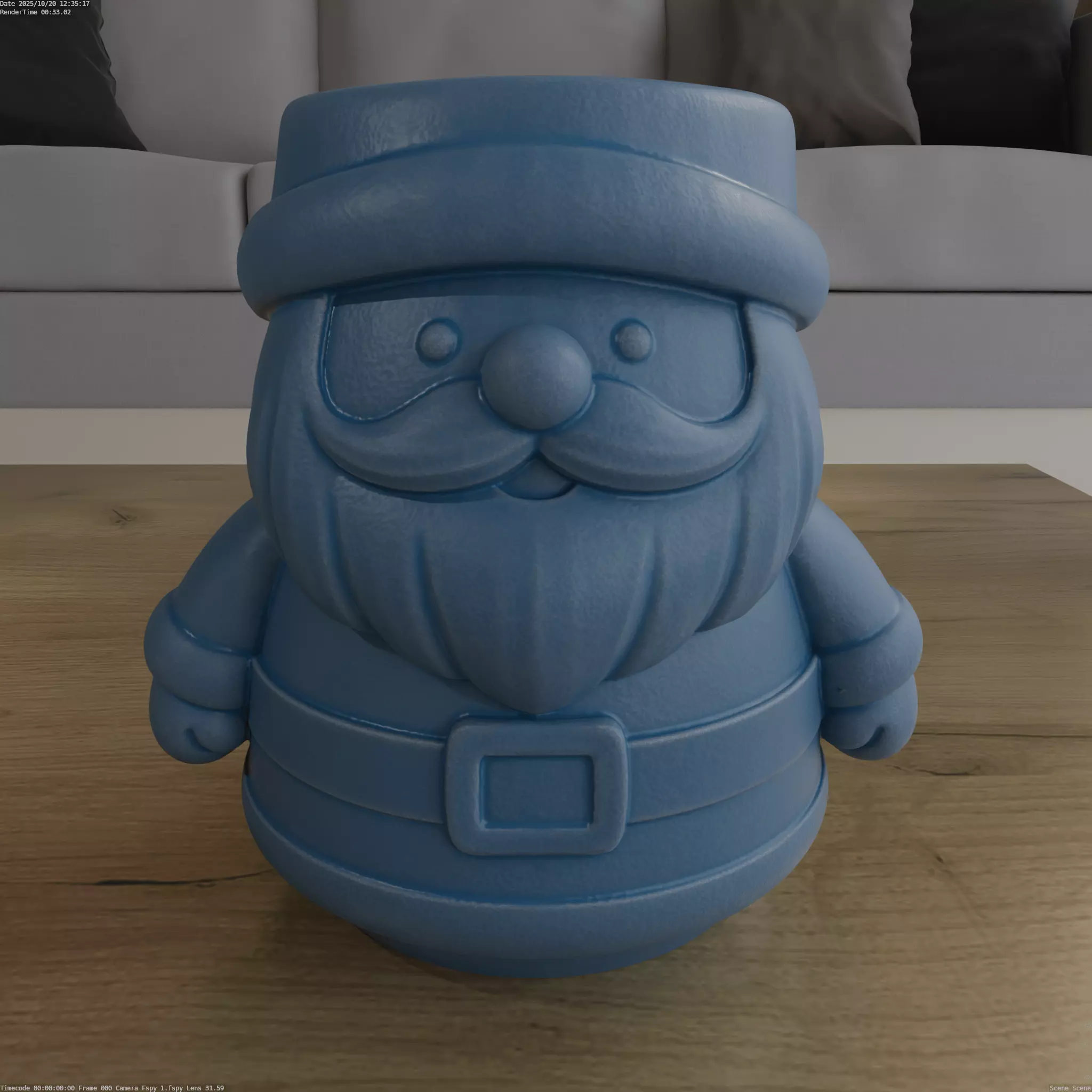 Cute Santa Planter Candy Bowl STL 3D Print 3D print model_0