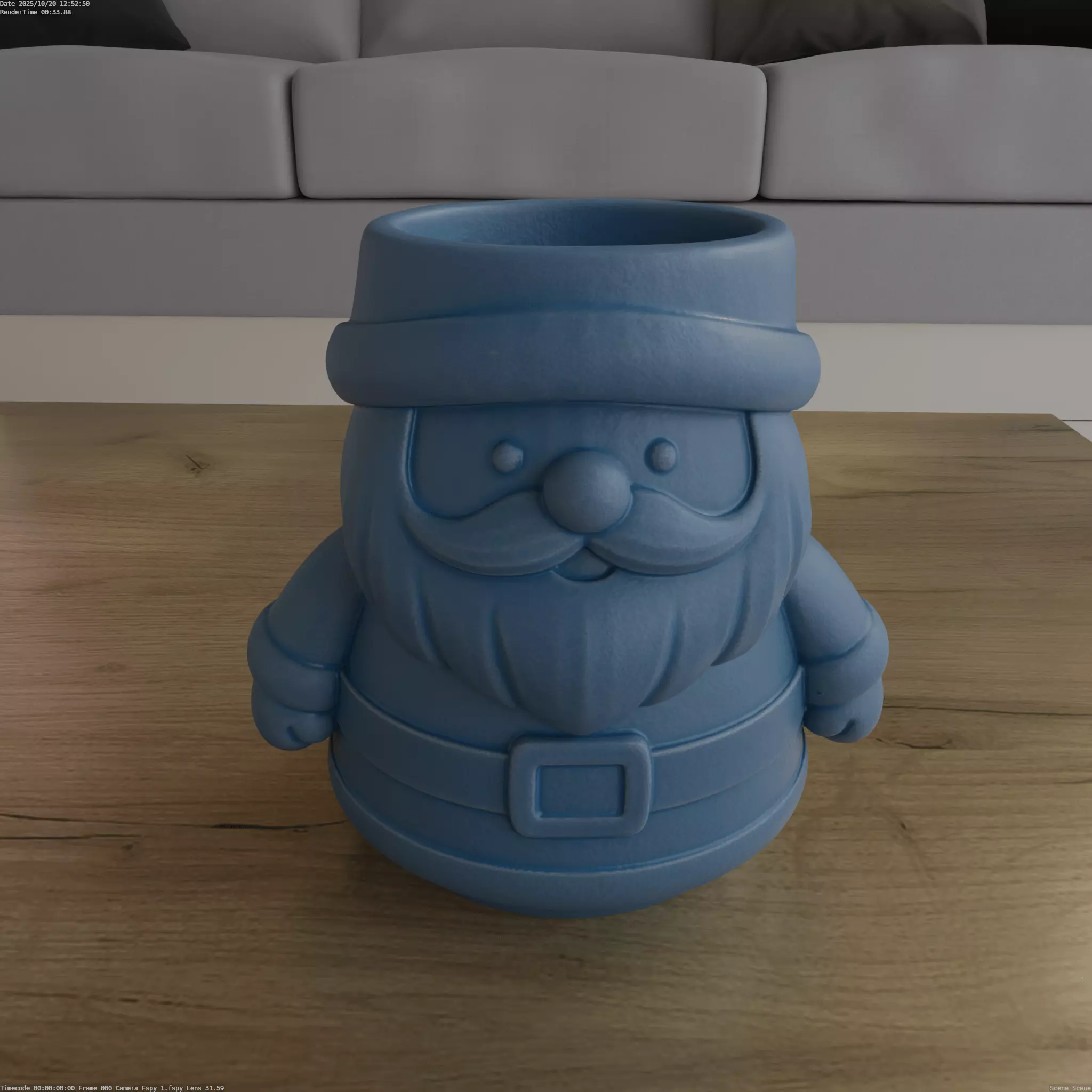 Cute Santa Planter Candy Bowl STL 3D Print 3D print model_4