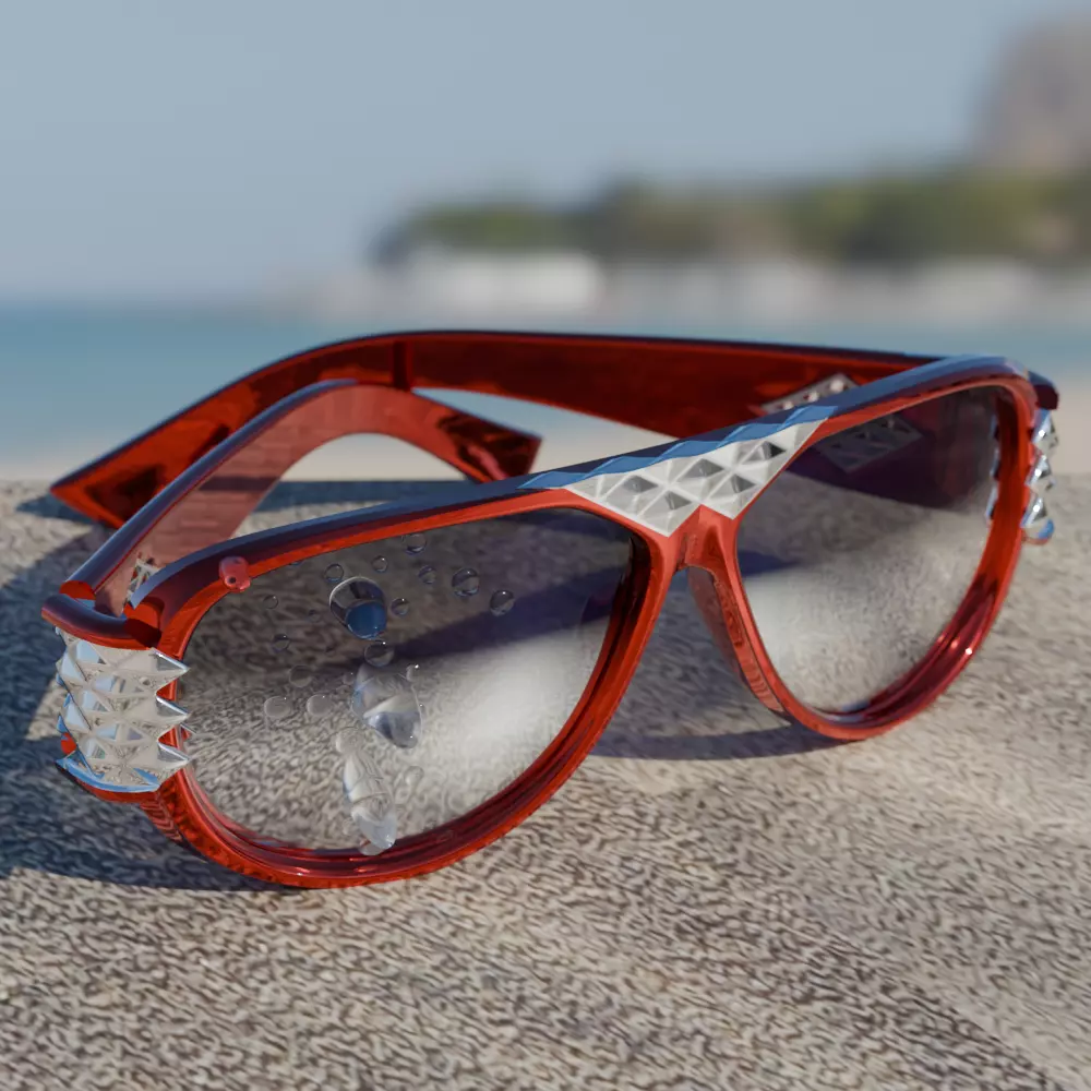 Statement Sunglasses Diamonds 3D print model_4