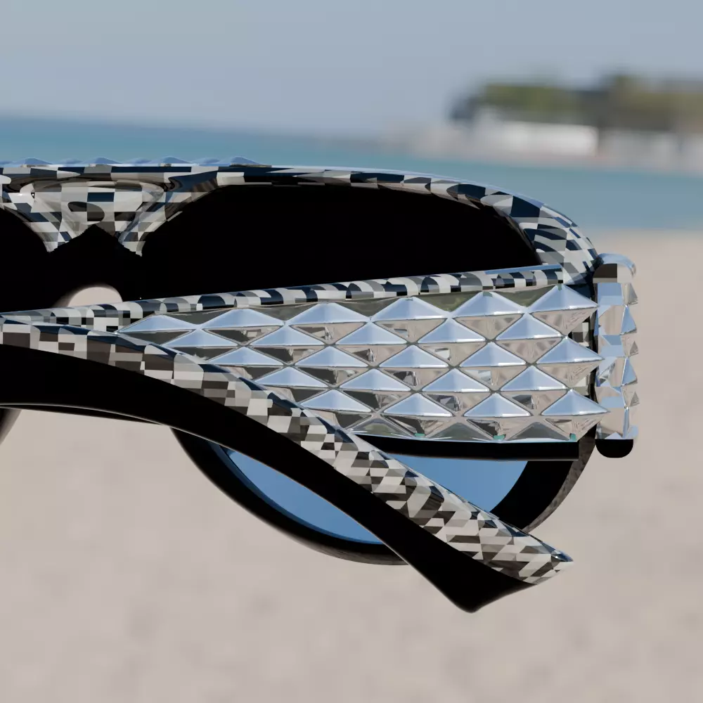 Statement Sunglasses Diamonds 3D print model_13