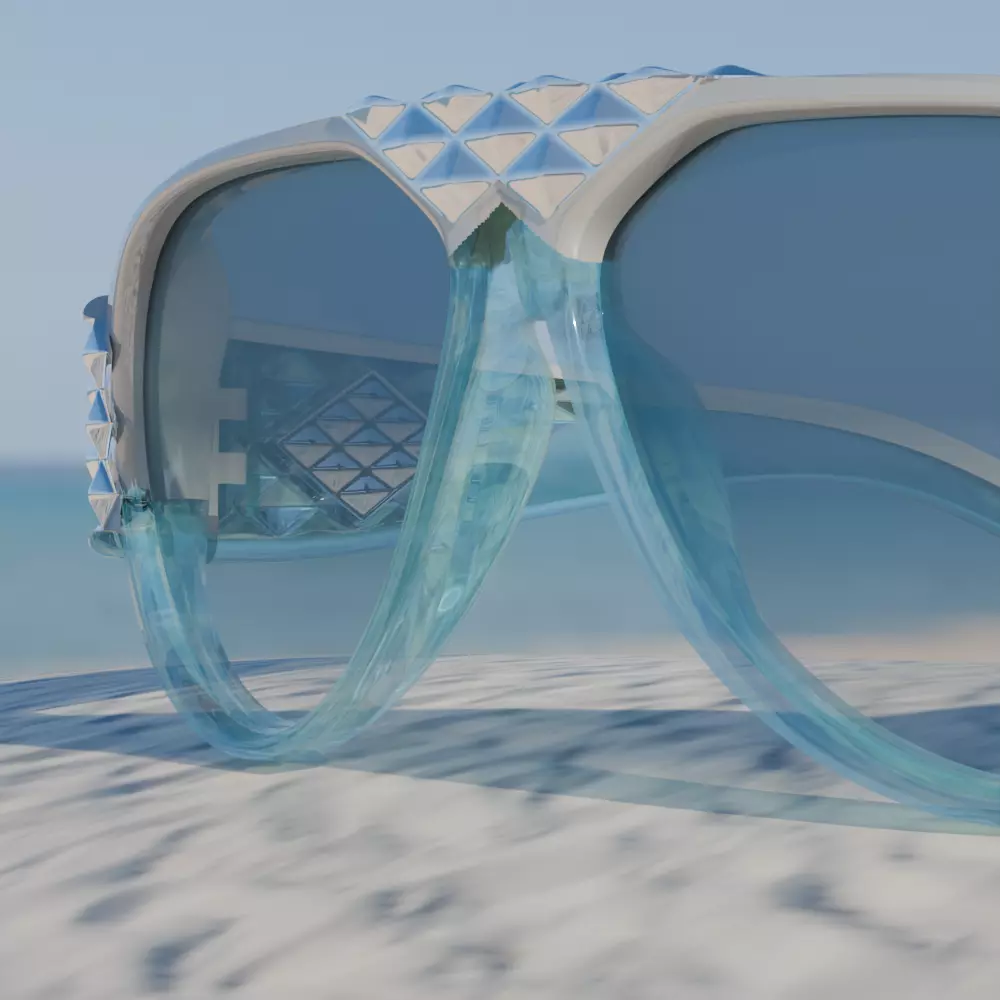 Statement Sunglasses Diamonds 3D print model_11