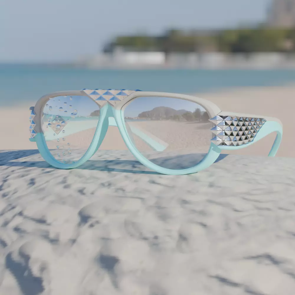 Statement Sunglasses Diamonds 3D print model_10