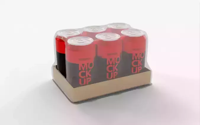 Red Soda Can Pack of 6