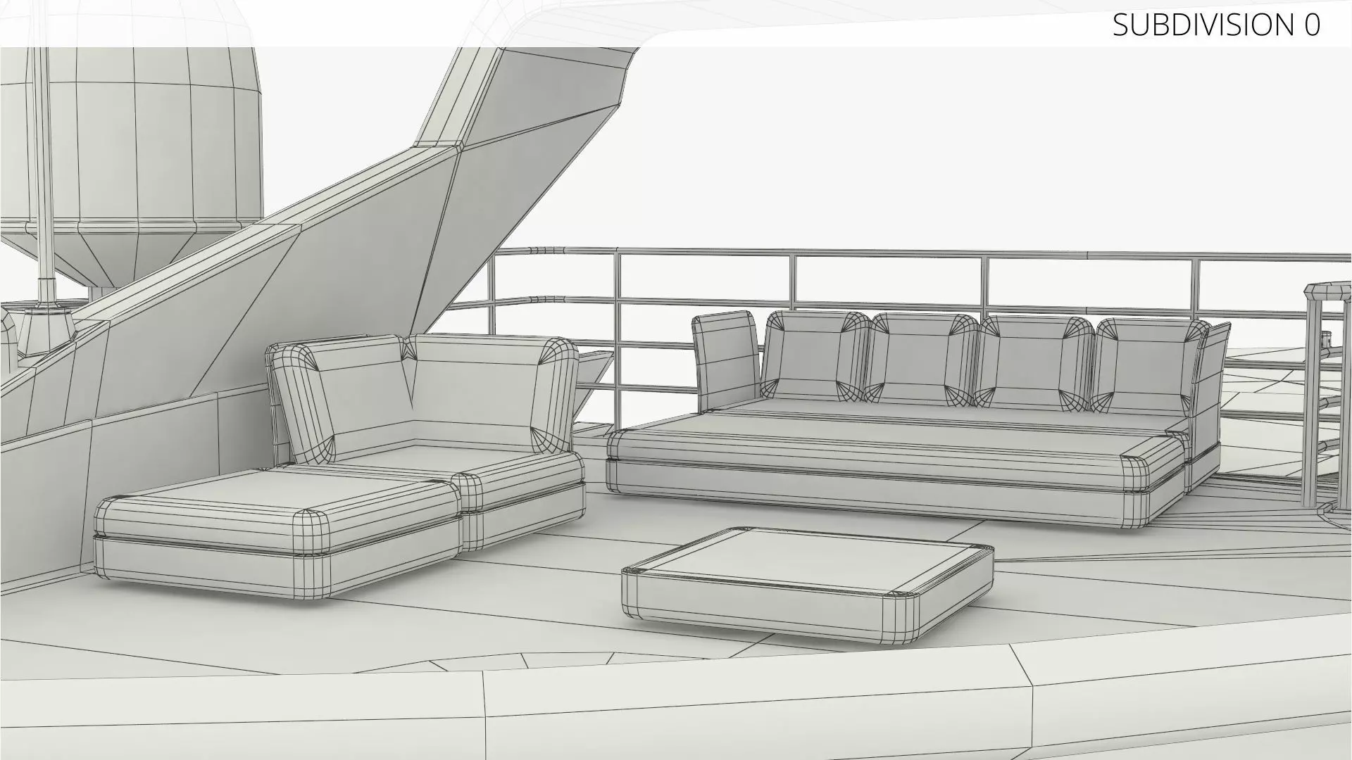 Luxury Ocean Yacht Formosa Multi-Deck 3D model_12