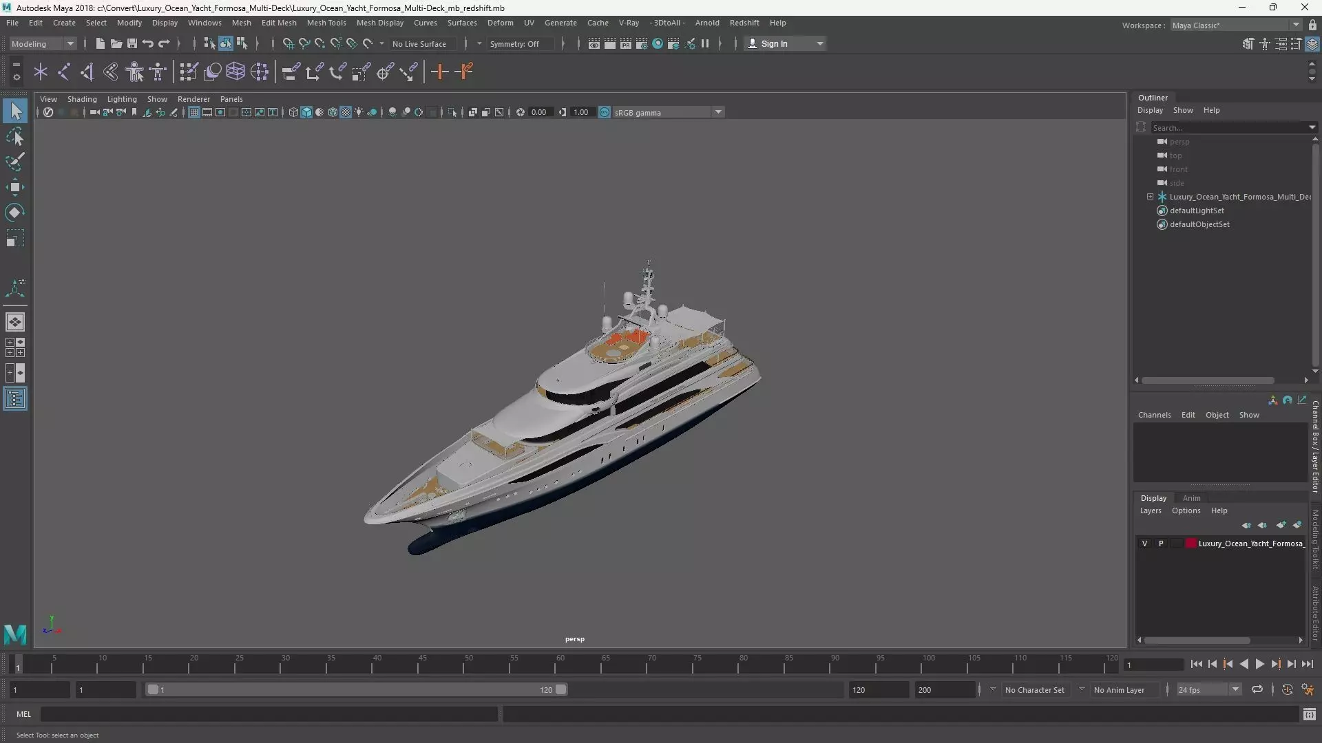 Luxury Ocean Yacht Formosa Multi-Deck 3D model_21