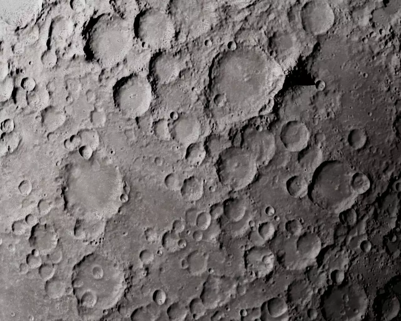 Highly detailed 16K Moon 3D model_3