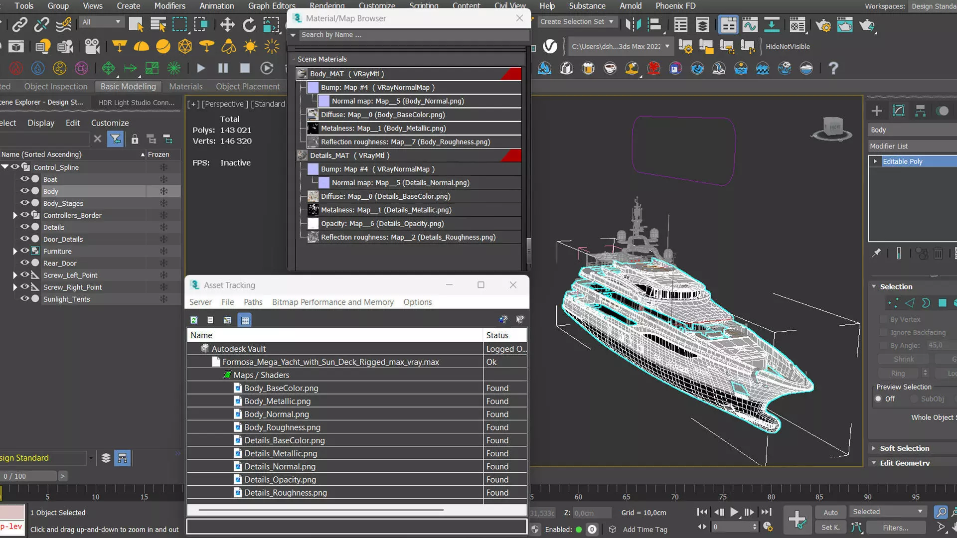 Formosa Mega Yacht with Sun Deck Rigged 3D model_20