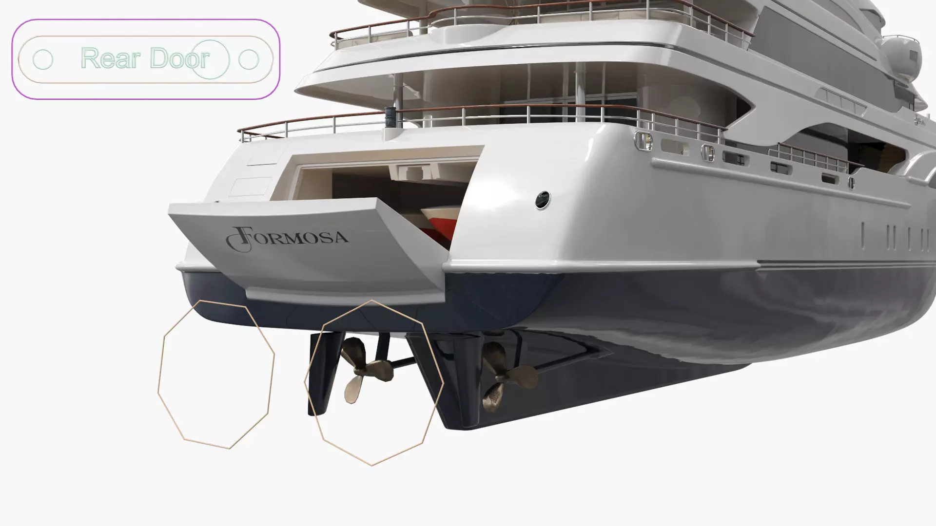 Formosa Mega Yacht with Sun Deck Rigged 3D model_2
