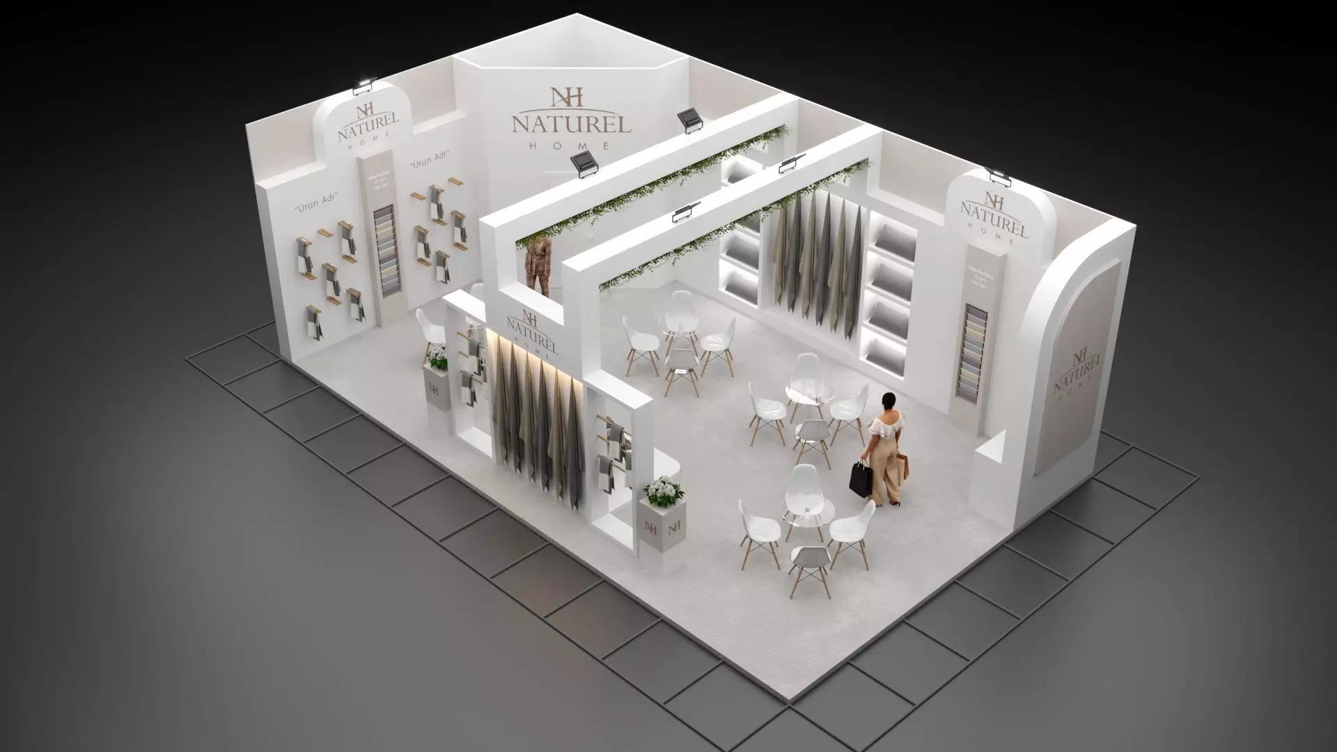 5-Modern Exhibition Booth 10x6m - 3ds Max - Corona Renderer Low-poly 3D model
