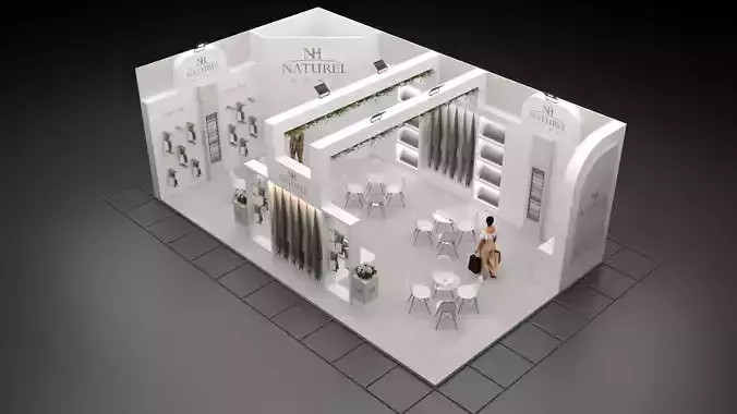 5-Modern Exhibition Booth 10x6m - 3ds Max - Corona Renderer