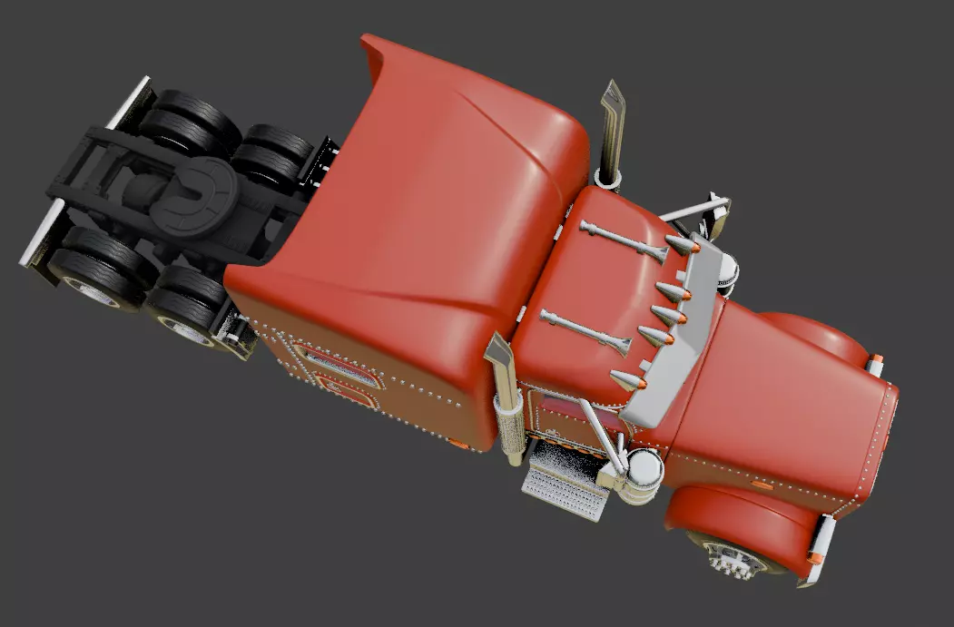 PETERBILT 379 SLEEPER  3D print model_3