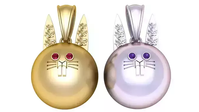 CAT FACES PENDANT 3D PRINTABLE MODEL 