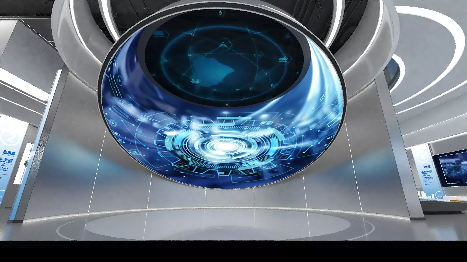 Tech Exhibition Hall 3D model_1