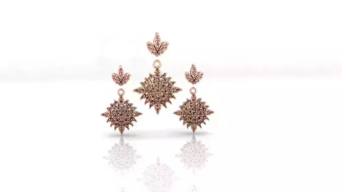 pave setting marquise shape set