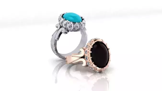 oval halo man jewelry ring