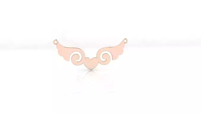 love heart gold neckless