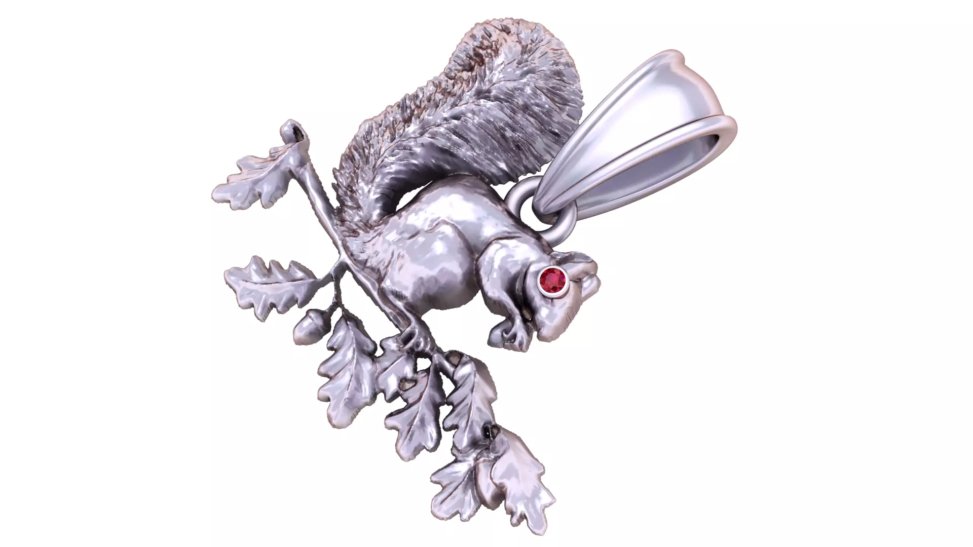 Squirrel Pendant 3D Printable Model 3D print model_2