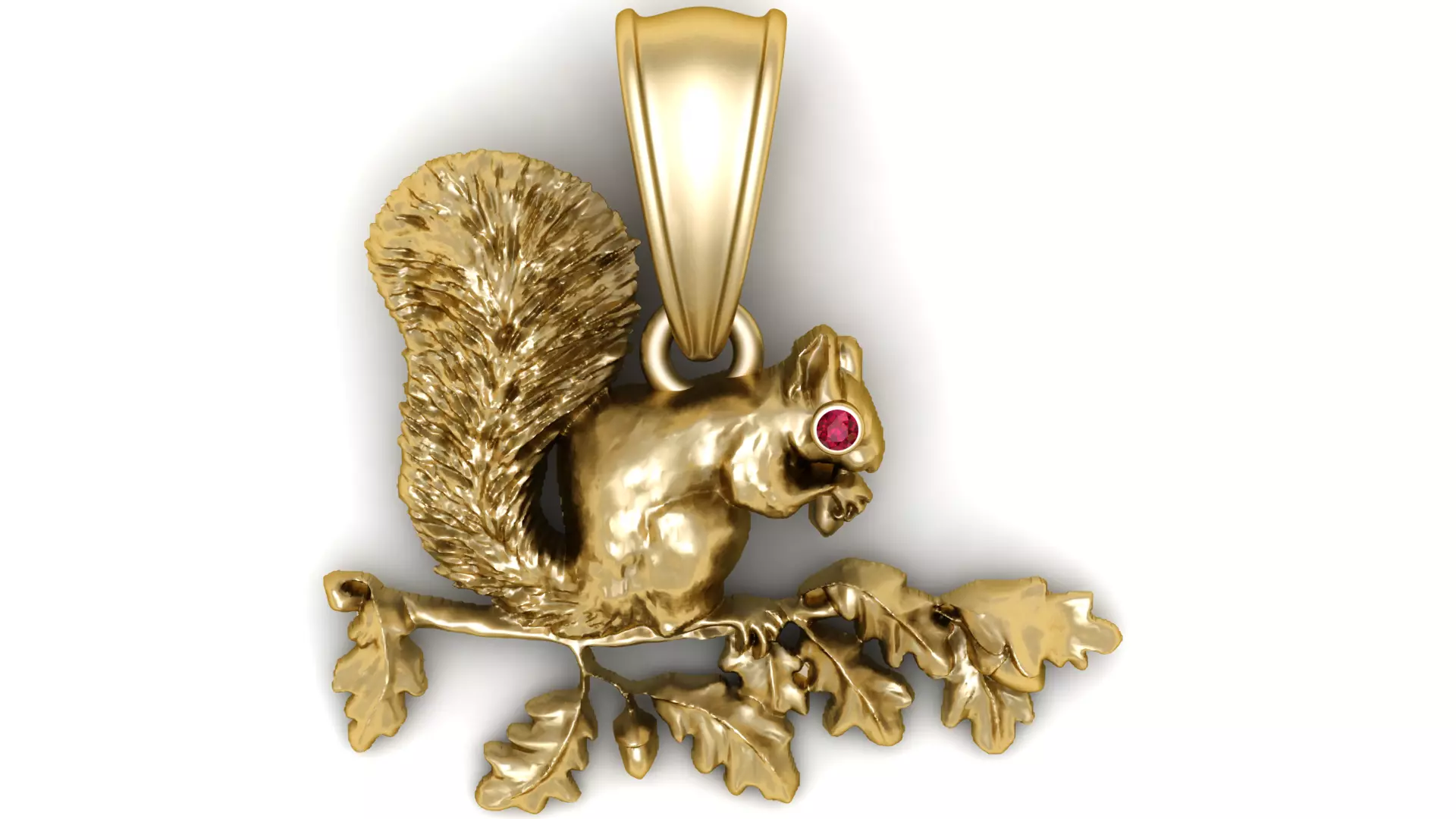 Squirrel Pendant 3D Printable Model 3D print model_1