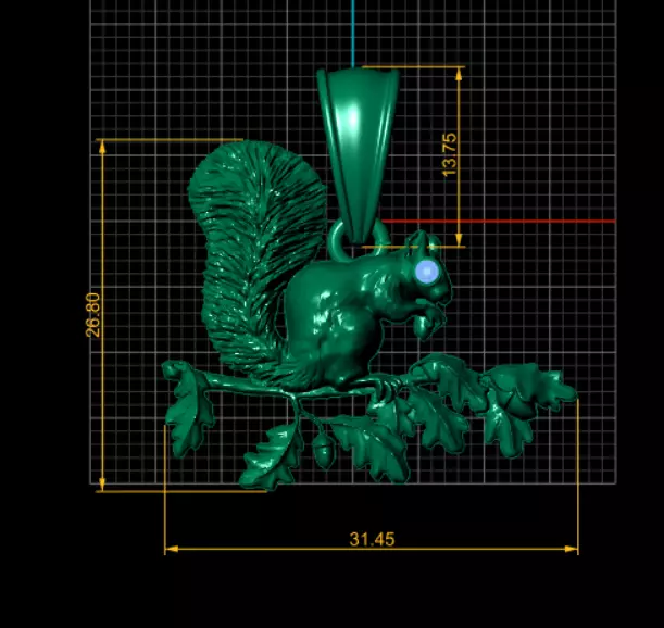 Squirrel Pendant 3D Printable Model 3D print model_3