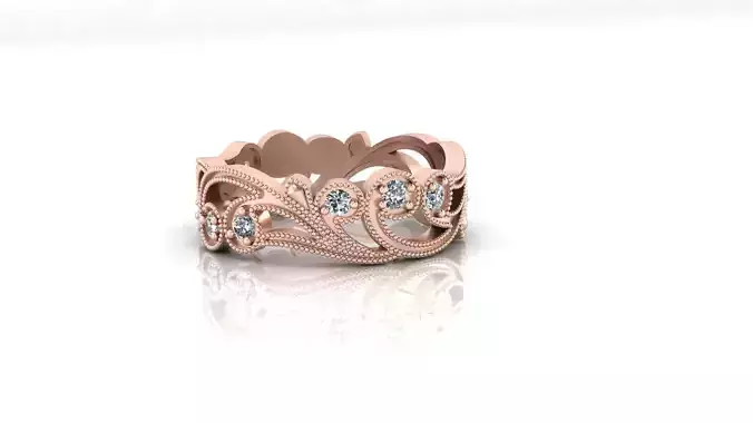 floral eternity jewelry ring