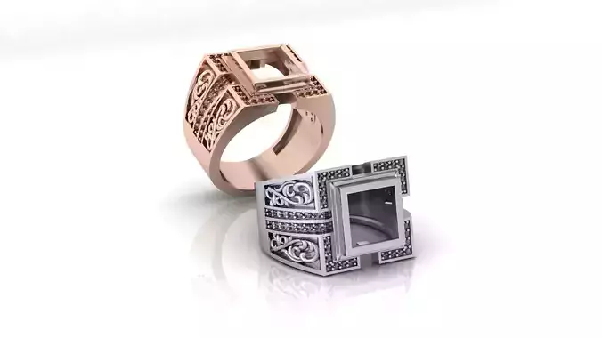 prince cut halo jewelry ring