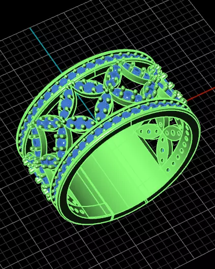 eternity engagement jewelry ring 3D print model_1