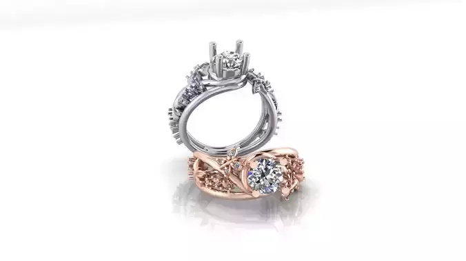 bypass butterfly engagement jewelry ring