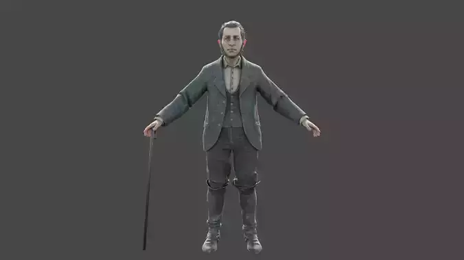 Doctor - Wild West Character 3D model