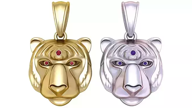 TIGGER FACES PENDANT 3D PRINTABLE MODEL 