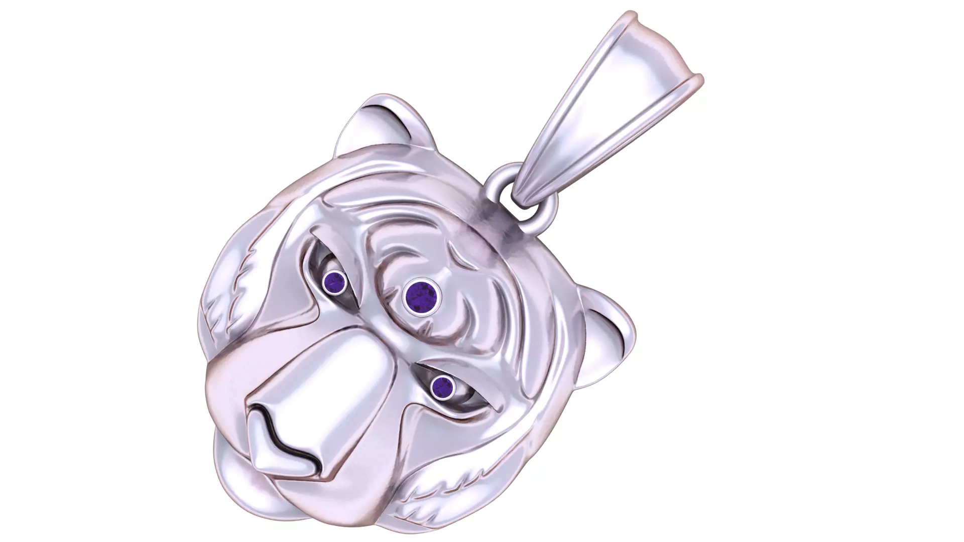 TIGGER FACES PENDANT 3D PRINTABLE MODEL  3D print model_2