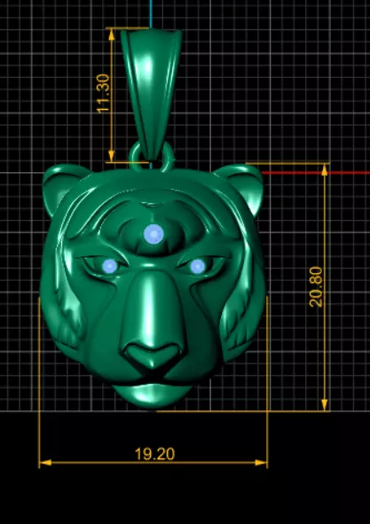 TIGGER FACES PENDANT 3D PRINTABLE MODEL  3D print model_3