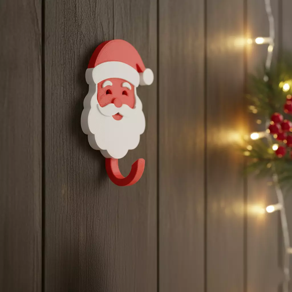 Wall stocking hanger 3D print model_1