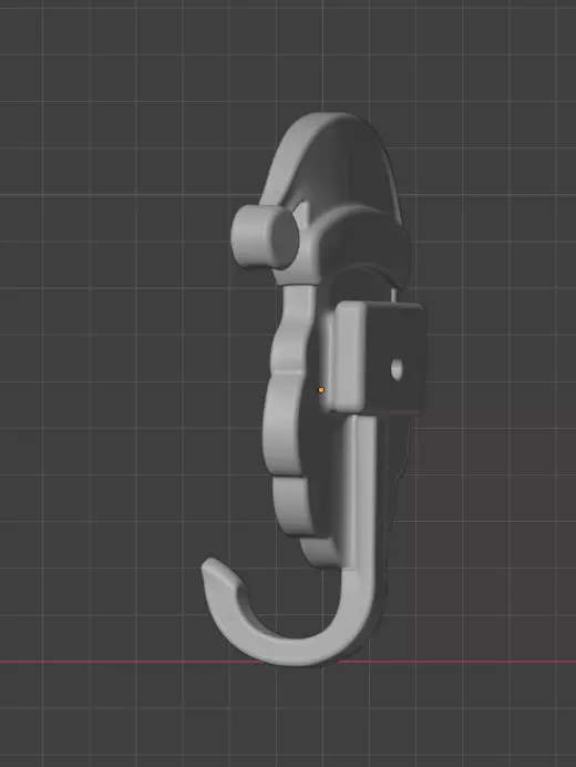 Wall stocking hanger 3D print model_5