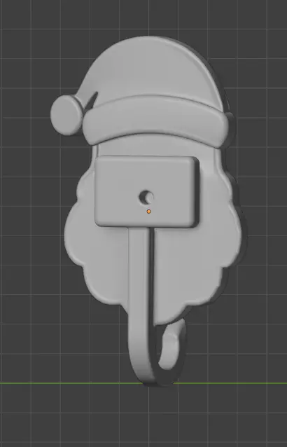Wall stocking hanger 3D print model_4