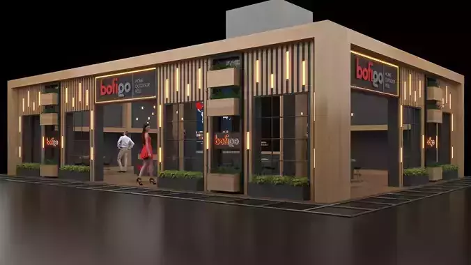 6-Modern Exhibition Booth 14x10m - 3ds Max - Vray Renderer