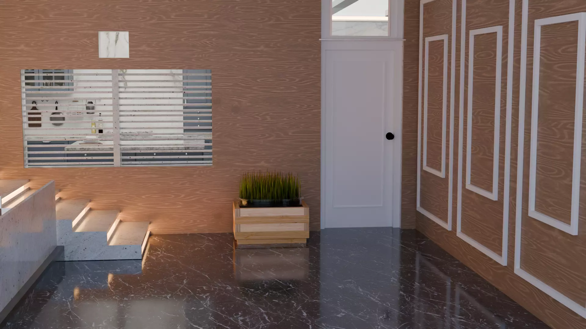 Full Apartment Pack Interior 3D Model Blender Scene Low-poly 3D model_2