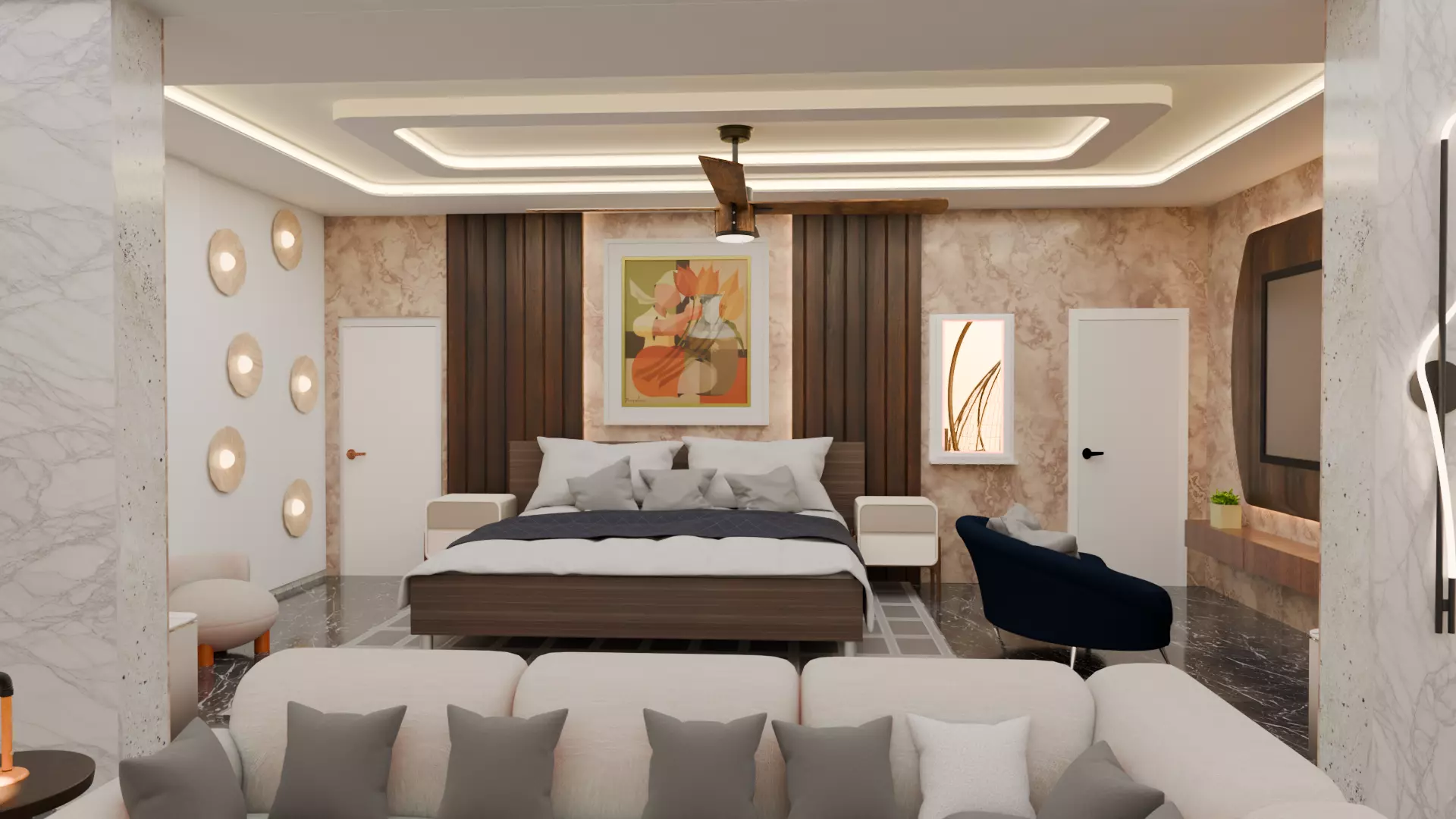 Full Apartment Pack Interior 3D Model Blender Scene Low-poly 3D model_8