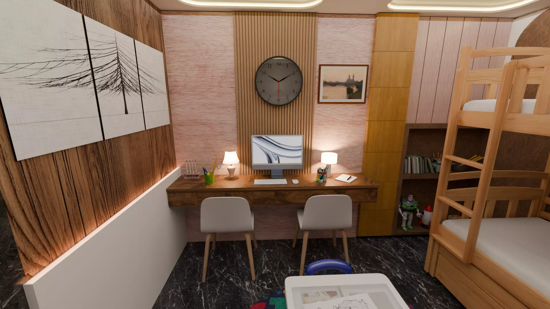 Full Apartment Pack Interior 3D Model Blender Scene Low-poly 3D model_18