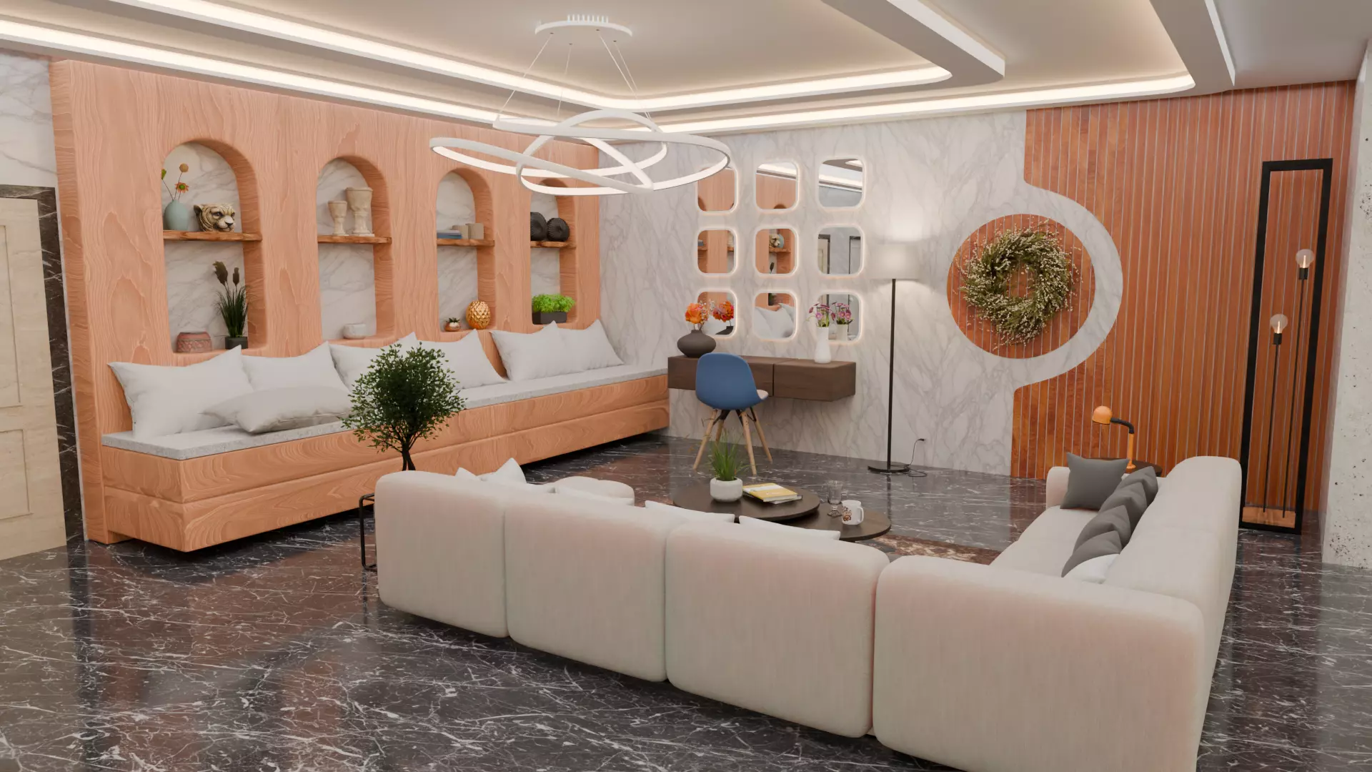 Full Apartment Pack Interior 3D Model Blender Scene Low-poly 3D model_6