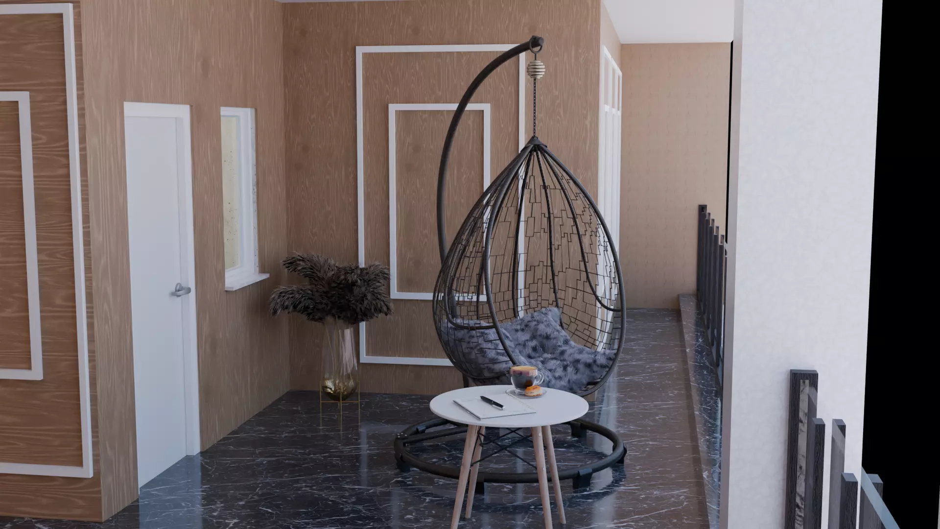 Full Apartment Pack Interior 3D Model Blender Scene Low-poly 3D model_3