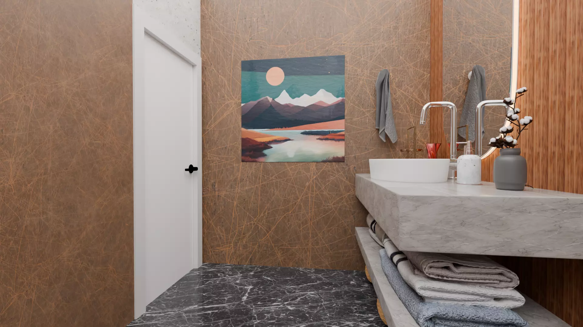 Full Apartment Pack Interior 3D Model Blender Scene Low-poly 3D model_12