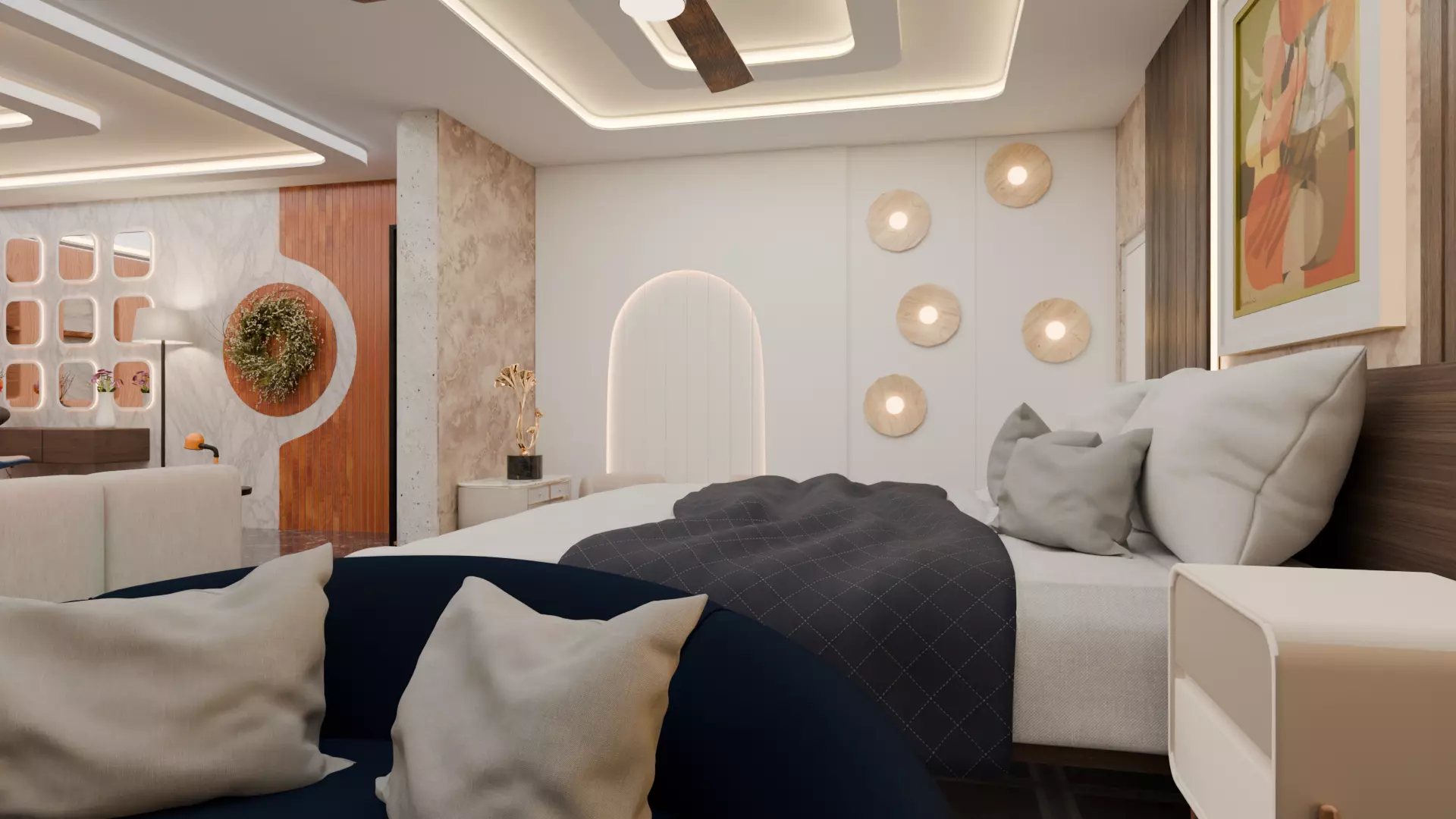 Full Apartment Pack Interior 3D Model Blender Scene Low-poly 3D model_9