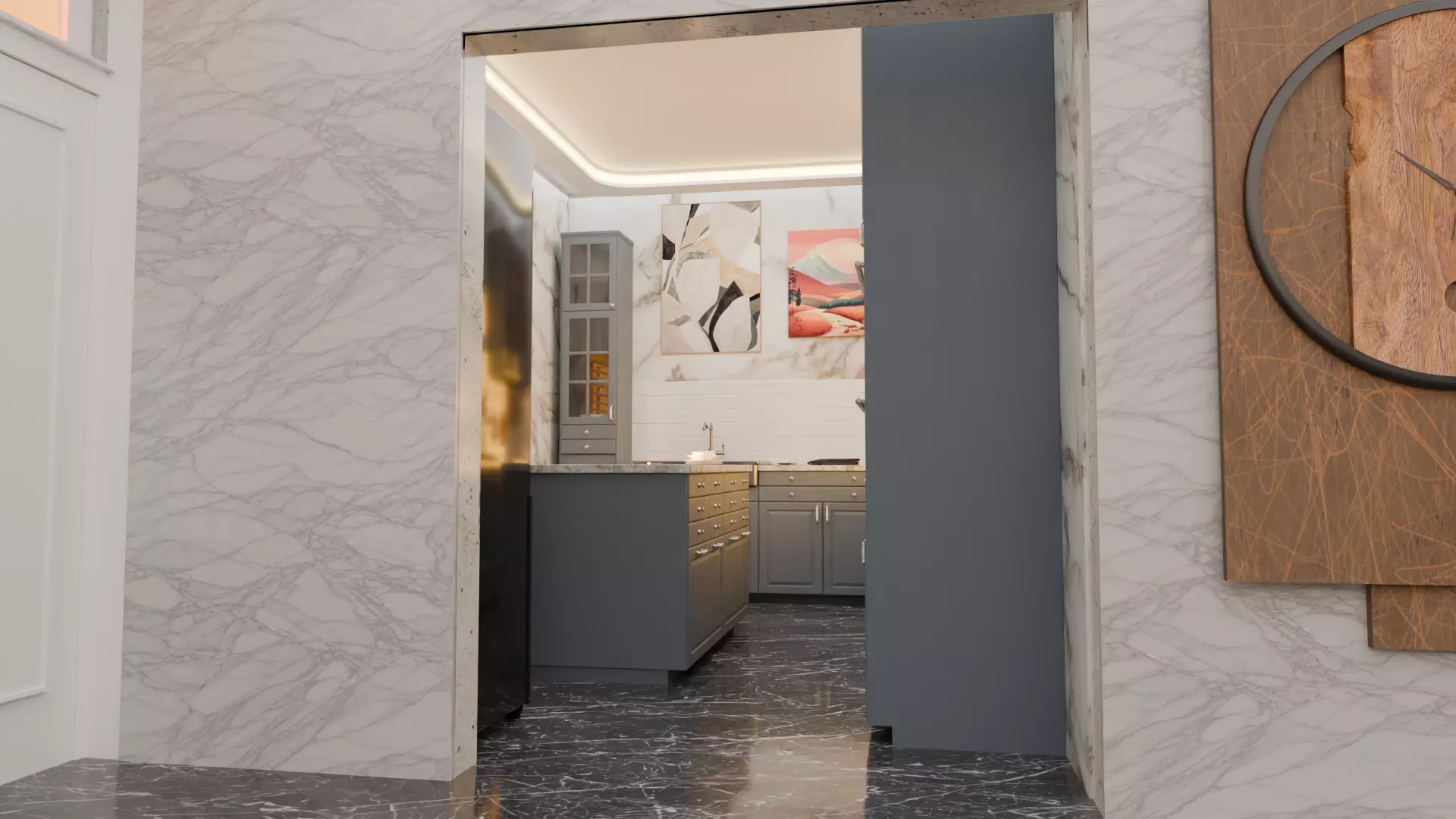 Full Apartment Pack Interior 3D Model Blender Scene Low-poly 3D model_14