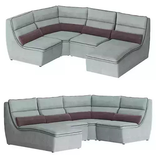 Modular and modern fabric sofa