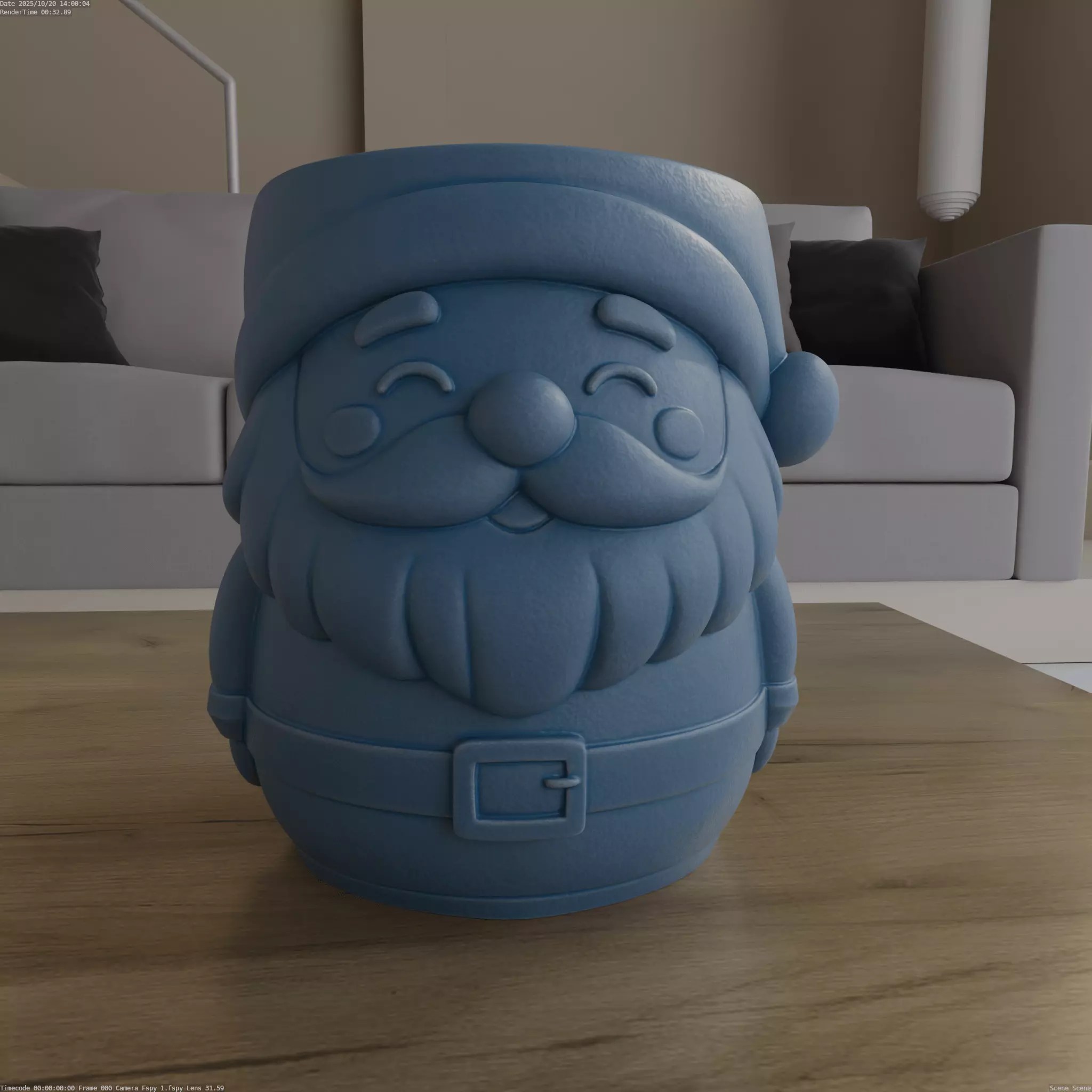 Smiling Santa Planter Candy Bowl Festive 3D Model 3D print model_0