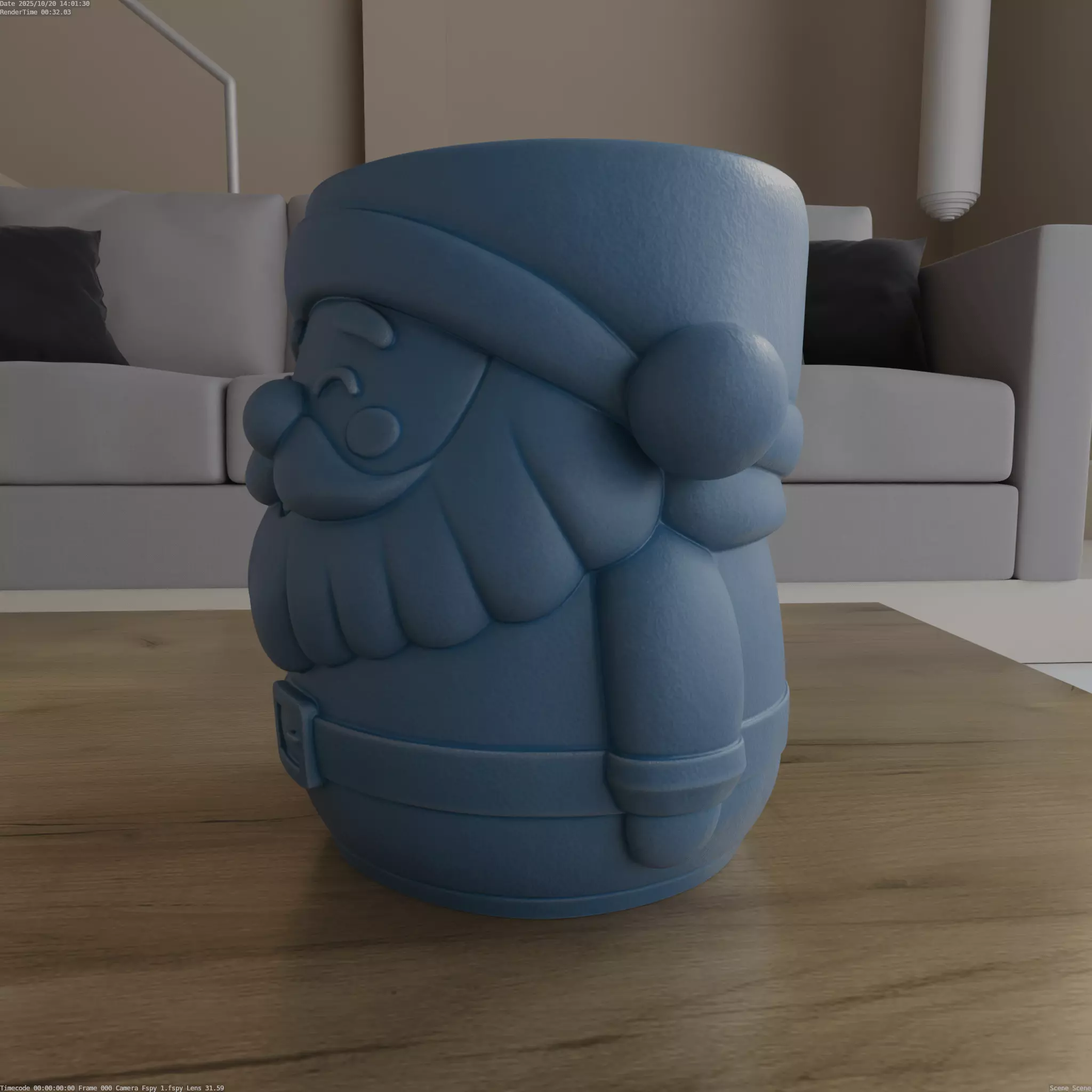 Smiling Santa Planter Candy Bowl Festive 3D Model 3D print model_1