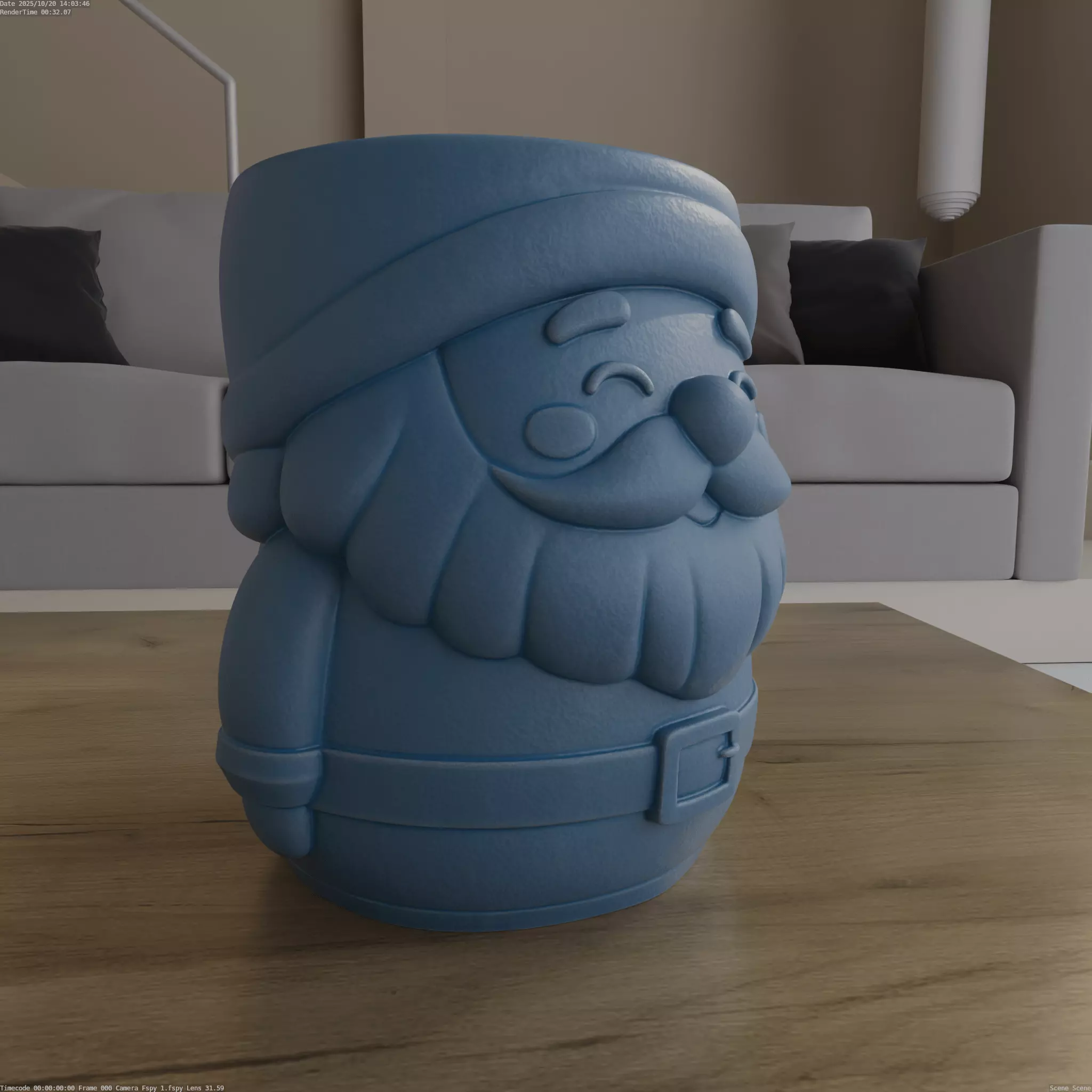 Smiling Santa Planter Candy Bowl Festive 3D Model 3D print model_3